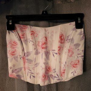 NWOT Corset Floral Top